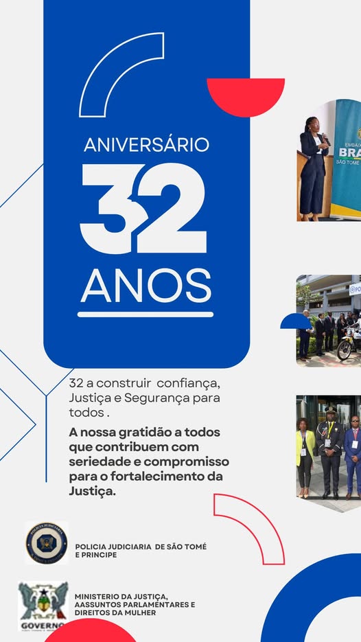 Polícia Judiciária de São Tomé e Príncipe celebra 32 anos